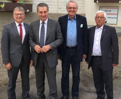 Bezirkstag der Seniorenunion Nordwrttemberg mit Gnther H. Oettinger, Rainer Woeland MdEP und Bezirksvorsitzenden Grab