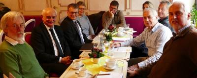 Vorgesprch im Caf mit dem NABU